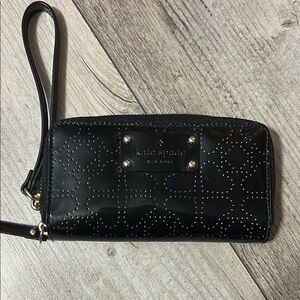 Kate Spade Black Patent Leather Wristlet